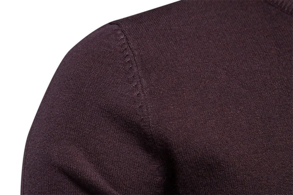 Thickness Pullover Men O-neck Solid Color Long Sleeve Warm Slim Sweaters Men Men's Sweater Pull Male Clothing