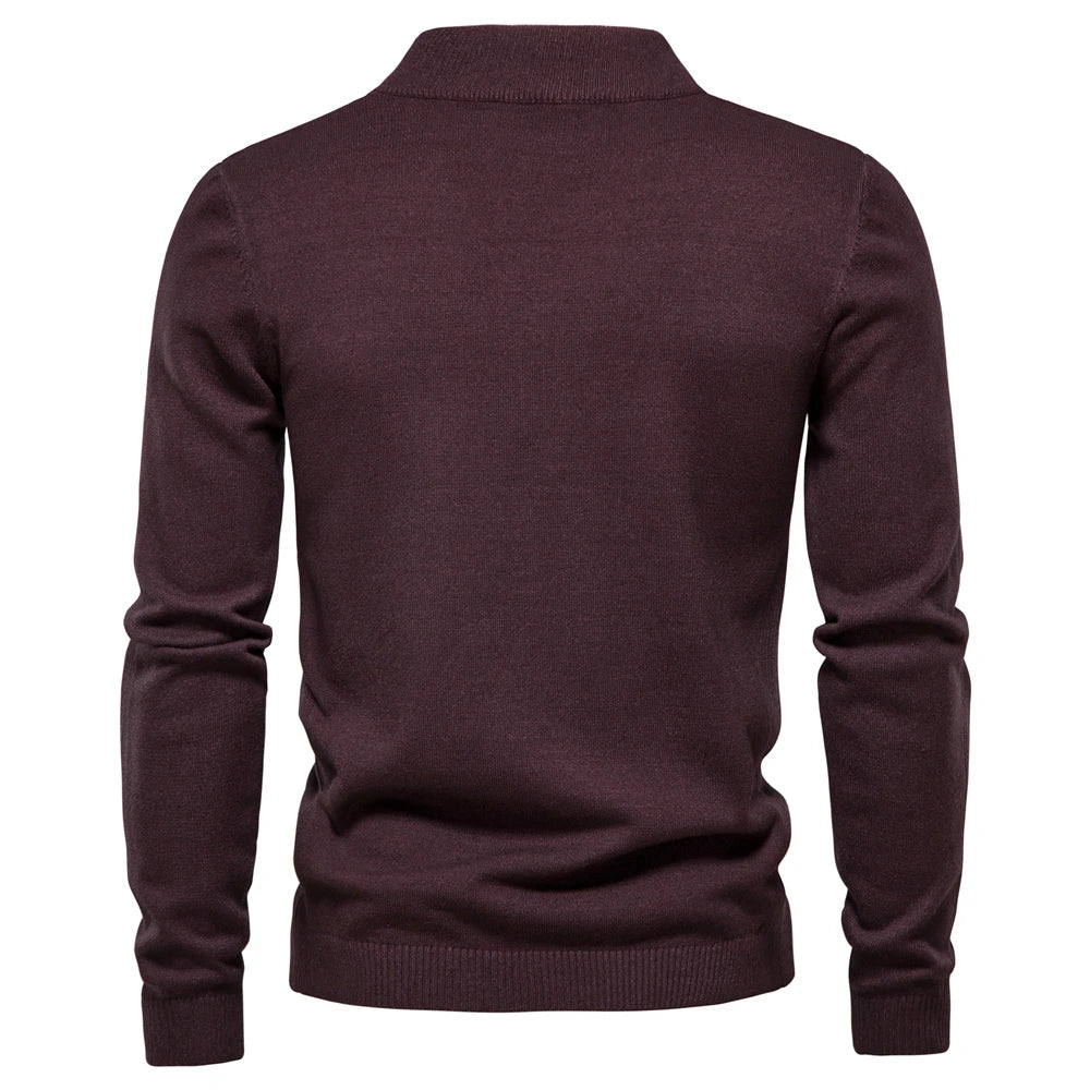 Thickness Pullover Men O-neck Solid Color Long Sleeve Warm Slim Sweaters Men Men's Sweater Pull Male Clothing