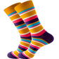 Colorful Striped Socks with Quality Plaid, Diamond Pattern, Argyle, and Geometric Harajuku Style - Combed Cotton Bliss for Your Feet