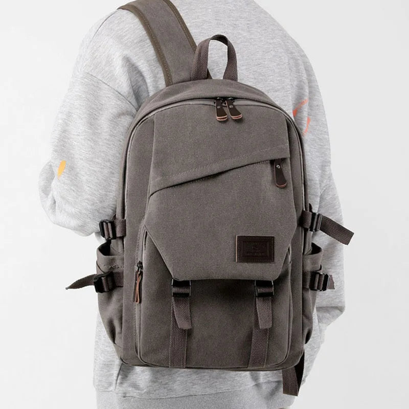 Urban Canvas Backpack | High Capacity Student & Commuter Backpack with 15.6-inch Laptop Compartment | Unisex Design