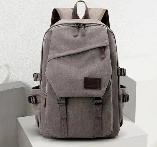 Urban Canvas Backpack | High Capacity Student & Commuter Backpack with 15.6-inch Laptop Compartment | Unisex Design