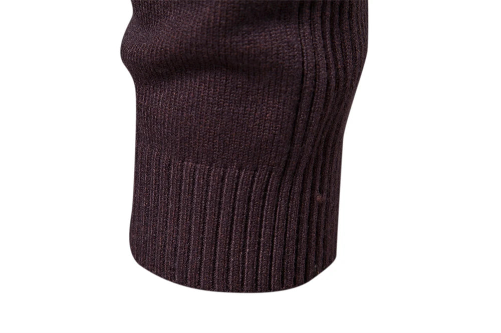 Thickness Pullover Men O-neck Solid Color Long Sleeve Warm Slim Sweaters Men Men's Sweater Pull Male Clothing