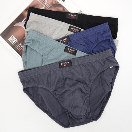 Solid Color Cotton Briefs Men's Underwear Boxers Men Comfortable Shorts Underpants Male Breathable Lingerie