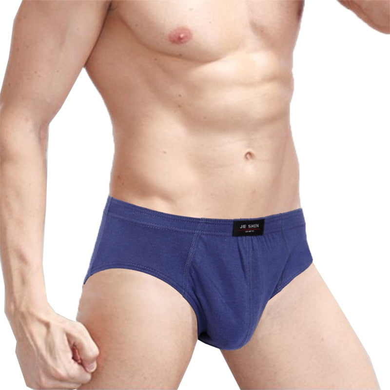 Solid Color Cotton Briefs Men's Underwear Boxers Men Comfortable Shorts Underpants Male Breathable Lingerie