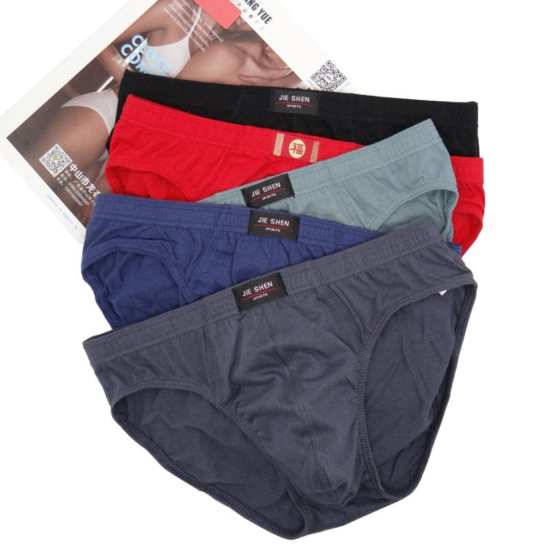 Solid Color Cotton Briefs Men's Underwear Boxers Men Comfortable Shorts Underpants Male Breathable Lingerie