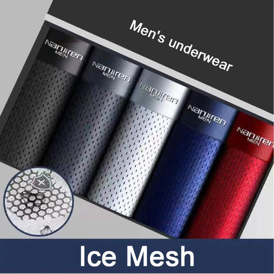 Cool Comfort Elegance Ice Silk Mesh Men's Boxer Shorts Collection